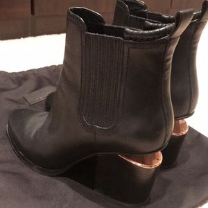 Alexander Wang Black Leather Booties